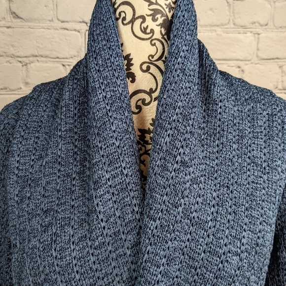 Vertical Design women's long sleeve stretch knit open front cardigan sz xl bb19 - Picture 7 of 9